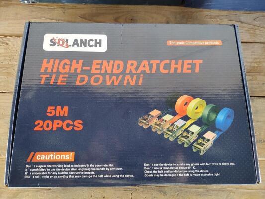 (20) SD Lanch 5m High-End Tie Down Ratchet Straps
