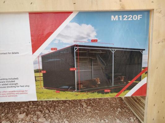 SD Lanch M1220F 11Ft x 19Ft Galvanized Metal Livestock Shed