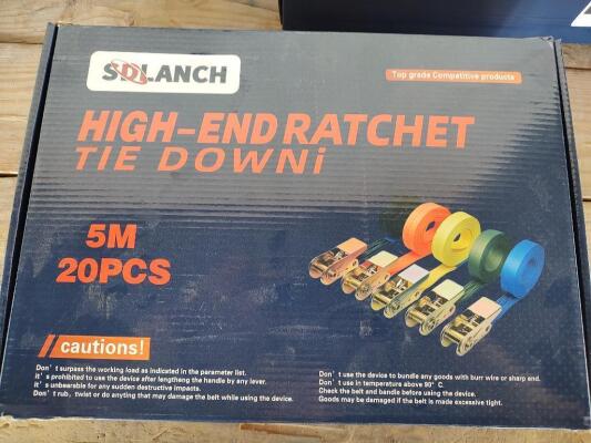 (20) SD Lanch 5m High-End Tie Down Ratchet Straps