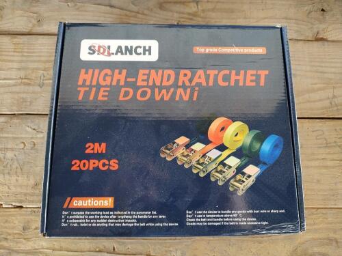 (20) SD Lanch 2m High-End Tie Down Ratchet Straps
