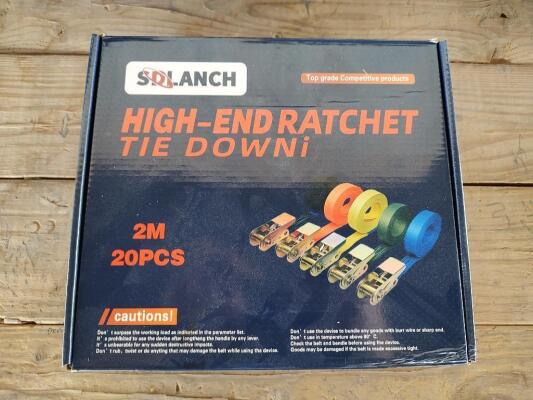 (20) SD Lanch 2m High-End Tie Down Ratchet Straps