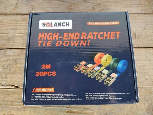 (20) SD Lanch 2m High-End Tie Down Ratchet Straps