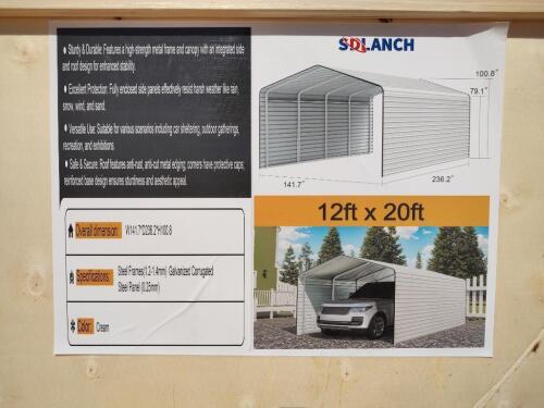SD Lanch SDLC1220 12ft x 20ft Carport