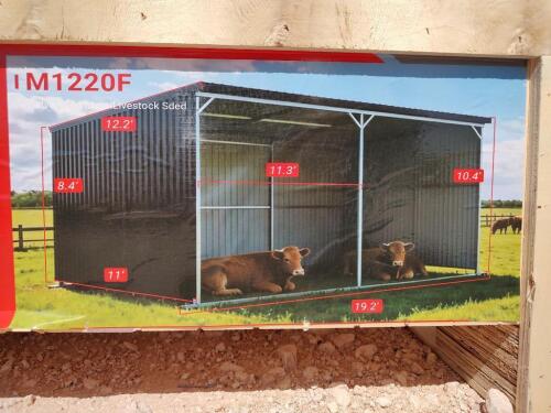 SD Lanch SDLGM1220F 12ft x 20ft Galvanized Metal Livestock Shed