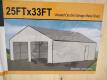 SD Lanch 25ft x 33ft Double Garage Metal Shed