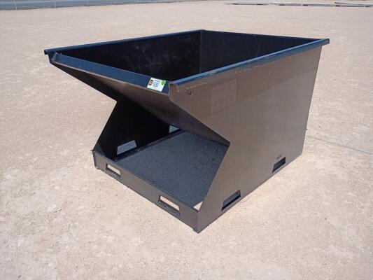 KC 1.5 CY. Skid Steer Trash Hopper w/Fork Pockets
