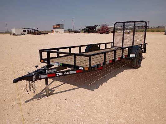 2026 Delco 14Ft Single Axle Utility Trailer