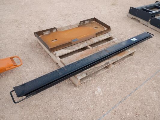 (1 Set) KC 84" Light Duty Fork Extensions & (1) KC Formed Skid Steer Frame