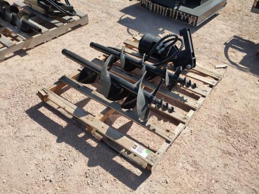 Mini Excavator Auger Drive w/ (2) Bits