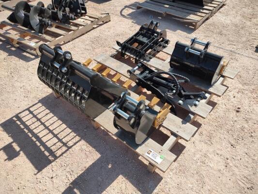 Mini Excavator Attachments Set
