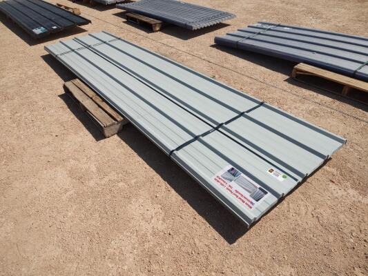 (30) White Metal Roof/Wall Panels 12ft x 3ft