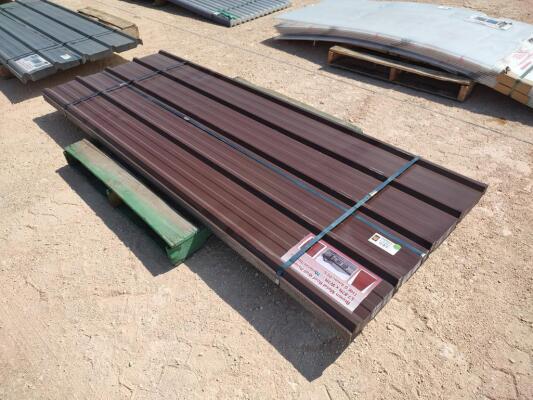 (70) Brown Metal Roof/Wall Panels 8ft x 3ft