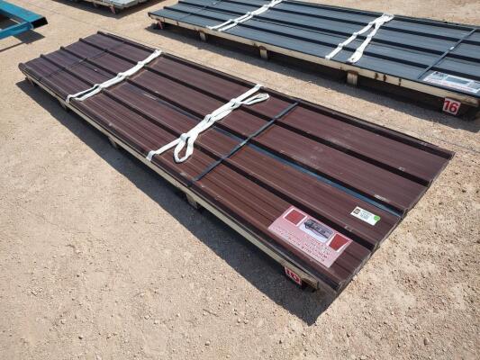 (70) Brown Metal Roof/Wall Panels 12ft x 3ft