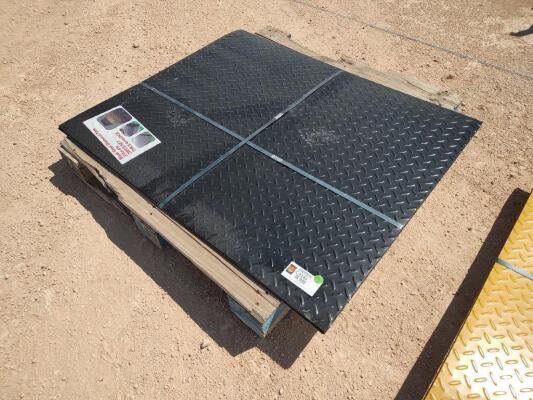 (20) 3ft x 4ft Black Steel Diamond Plates