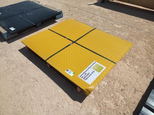 (20) 3ft x 4ft Yellow Steel Diamond Plates