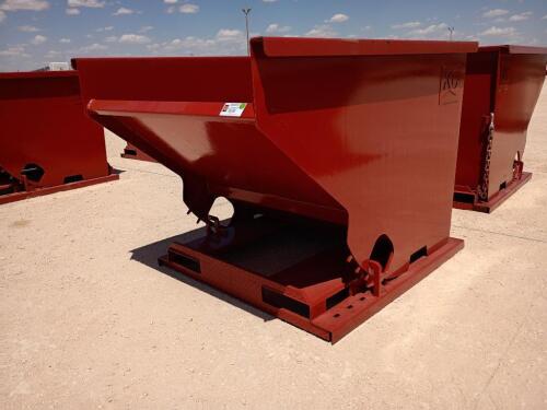 KC 2 CY. Skid Steer Trash Hopper w/Fork Pockets