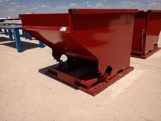 KC 2 CY. Skid Steer Trash Hopper w/Fork Pockets