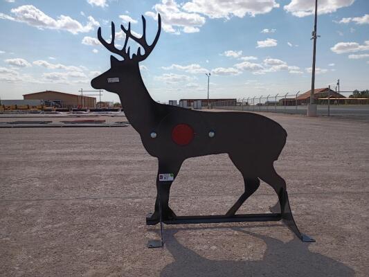 KC 3/8" AR500 Steel Deer Shooting Target w/Heart Flapper