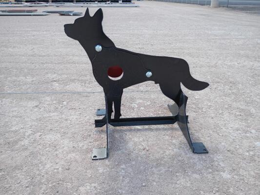 KC 3/8" AR500 Steel Coyote Shooting Target w/Heart Flapper