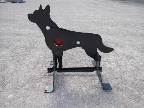 KC 3/8" AR500 Steel Coyote Shooting Target w/Heart Flapper