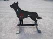 KC 3/8" AR500 Steel Coyote Shooting Target w/Heart Flapper