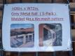 (5) 36" x 72" Gray Metal Rail Mesh - 6