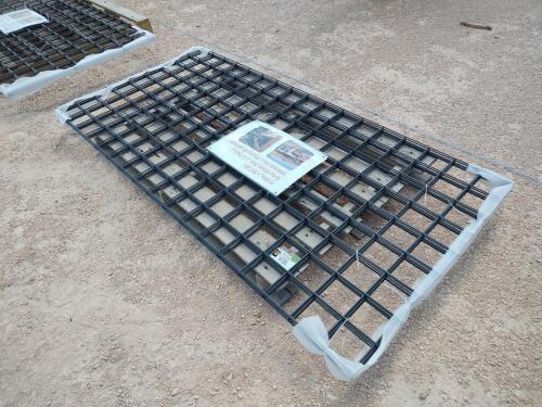 (5) 36" x 72" Gray Metal Rail Mesh
