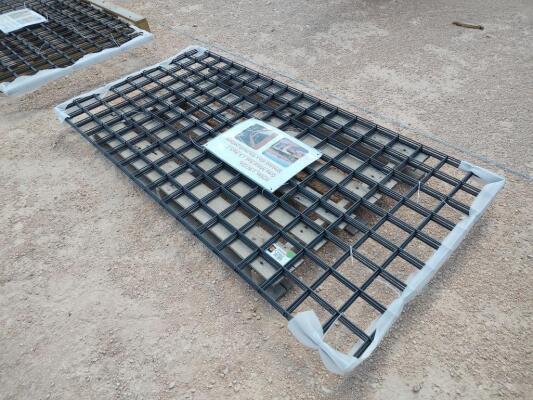(5) 36" x 72" Gray Metal Rail Mesh