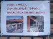 (5) 36" x 72" Gray Metal Rail Mesh - 6