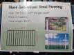 (5) Black Galvanized Steel Fencing 3.3ft x 5.9ft Each - 5