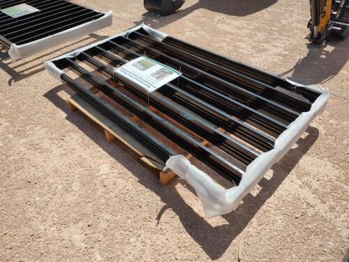 (5) Black Galvanized Steel Fencing 3.3ft x 5.9ft Each