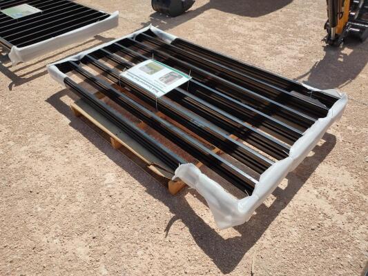 (5) Black Galvanized Steel Fencing 3.3ft x 5.9ft Each