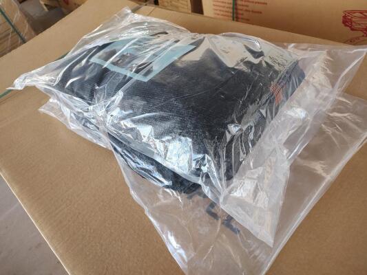 (2) Black Outdoor Patio Sunscreen Nets 65.62ft x 6.56ft each