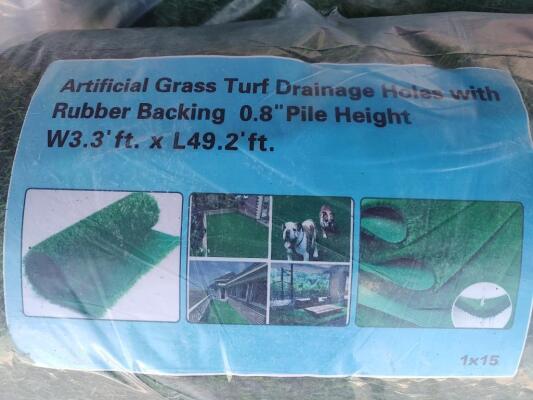 (3 Rolls) Artificial Grass Turf 3.3ft x 49.2ft each