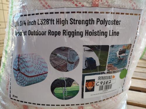 3/4" x 328ft Polyester Rope