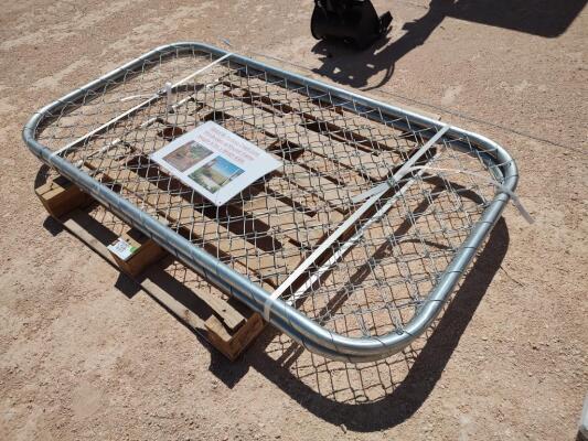 (1) Metal Bi-Parting Chain Link Fence Gate 5.9ft x 6.6ft