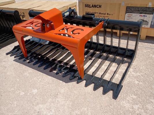 KC 76" Skid Steer Skeleton Grapple Bucket