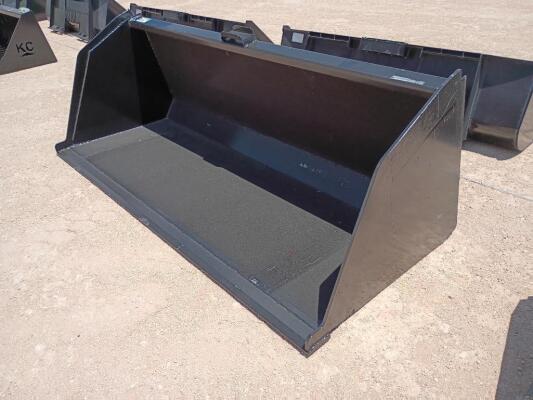 KC 84&rdquo; Skid Steer Snow/Litter Bucket w/Single Blade