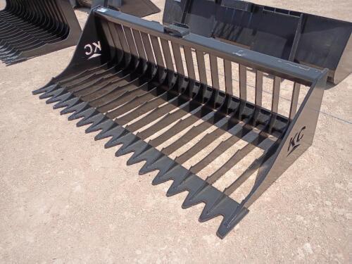 KC 76" Skid Steer Skeleton Bucket, High Sides