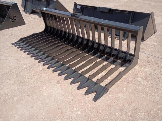 KC 76" Skid Steer Skeleton Bucket, Low Sides