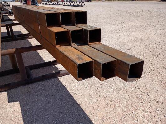 (9) pcs Hot Rolled 6" Square Tubing