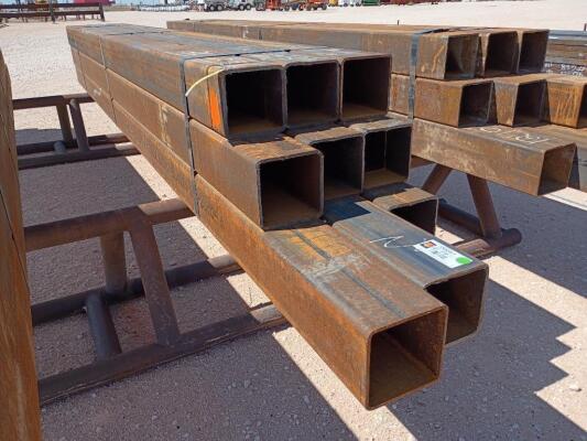 (9) pcs Hot Rolled 6" Square Tubing