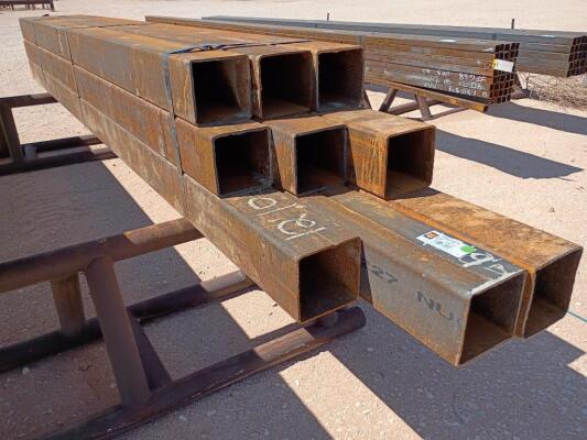 (9) pcs Hot Rolled 6" Square Tubing
