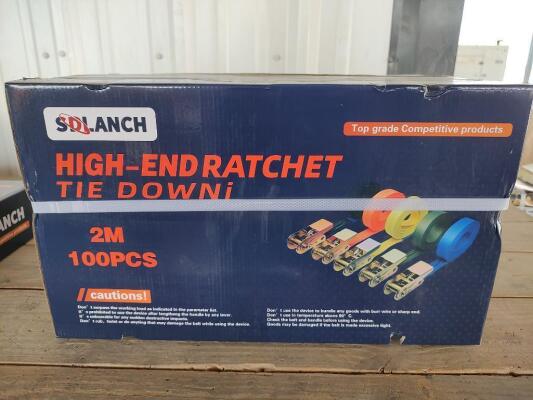 (100) SD Lanch 2m High-End Tie Down Ratchet Straps