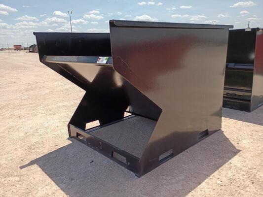 KC 2 CY. Skid Steer Trash Hopper w/Fork Pockets