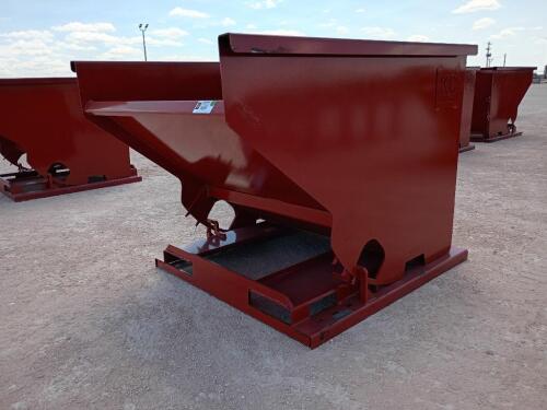 KC 2 CY. Skid Steer Trash Hopper w/Fork Pockets