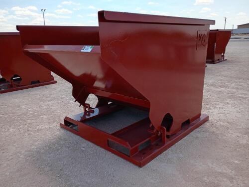 KC 2 CY. Skid Steer Trash Hopper w/Fork Pockets