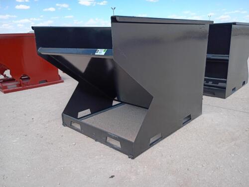 KC 2 CY. Skid Steer Trash Hopper w/Fork Pockets