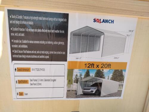 SD Lanch SDLC1202 12ft x 20ft Carport