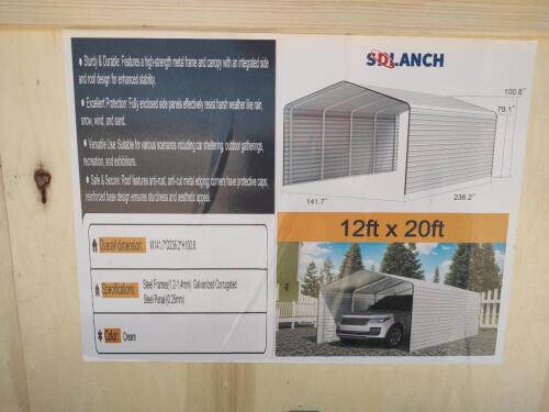 SD Lanch SDLC1202 12ft x 20ft Carport